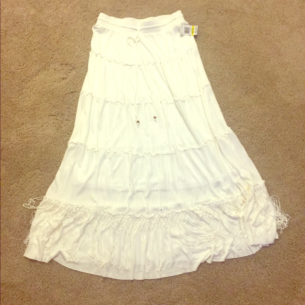 NWT long white skirt